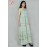 Women petite Pastel Green A-Line Self-Striped Tired Dress