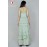 Women petite Pastel Green A-Line Self-Striped Tired Dress