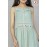Women petite Pastel Green A-Line Self-Striped Tired Dress