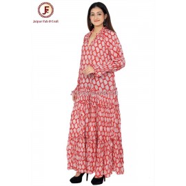 Women Cord neckline maxi dress