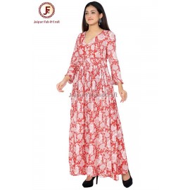 Women umbrella Hand block Maxi dress