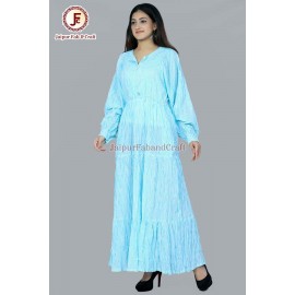 Women stripes Bishop sleeves maxi dress