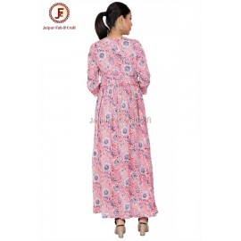 Women umbrella Hand block Maxi dress