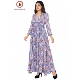 Women umbrella Hand block Maxi dress