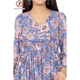 Women umbrella Hand block Maxi dress