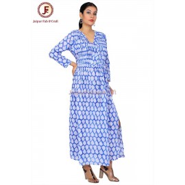 Women Side slit flare maxi dress