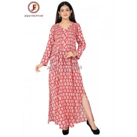Women Side slit flare maxi dress