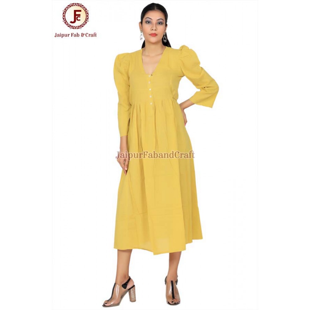 Women petite Gathered flayer Dress