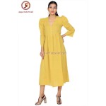 Women petite Gathered flayer Dress