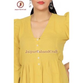 Women petite Gathered flayer Dress