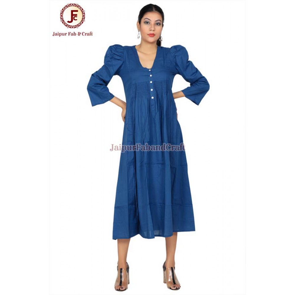 Women petite Gathered flayer Dress