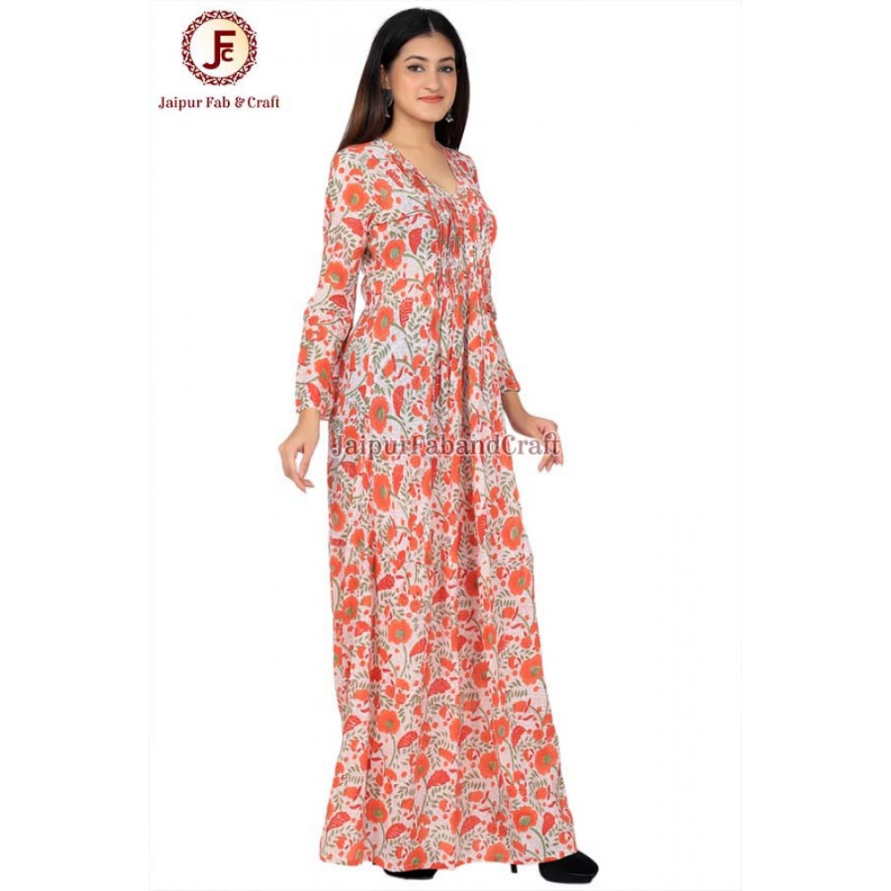 Women Side slit flare maxi dress