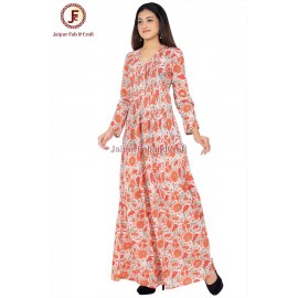 Women Side slit flare maxi dress