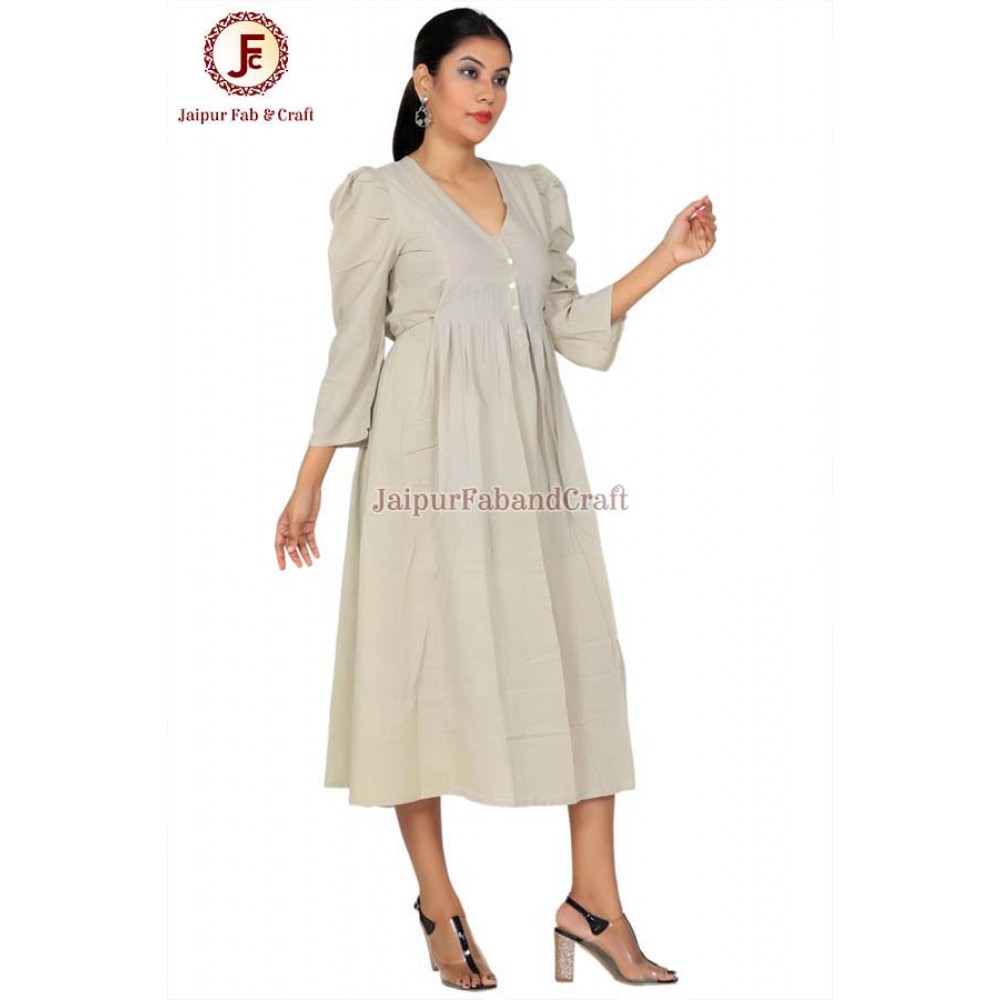 Women petite Gathered flayer Dress