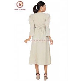 Women petite Gathered flayer Dress