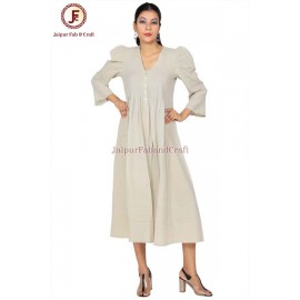 Women petite Gathered flayer Dress