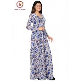 Women Side slit flare maxi dress