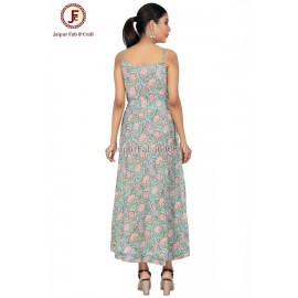 Women Halter Neck Front tie Flayered Dress