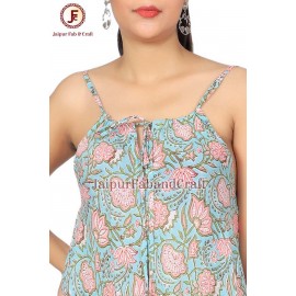 Women Halter Neck Front tie Flayered Dress