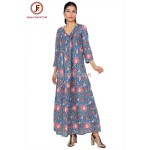 Women Side slit flare maxi dress