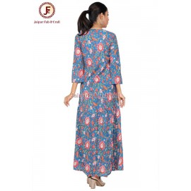 Women Side slit flare maxi dress