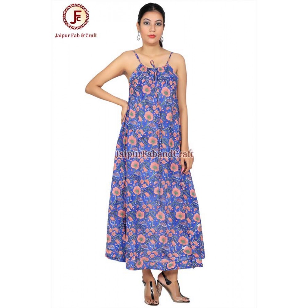 Women Halter Neck Front tie Flayered Dress