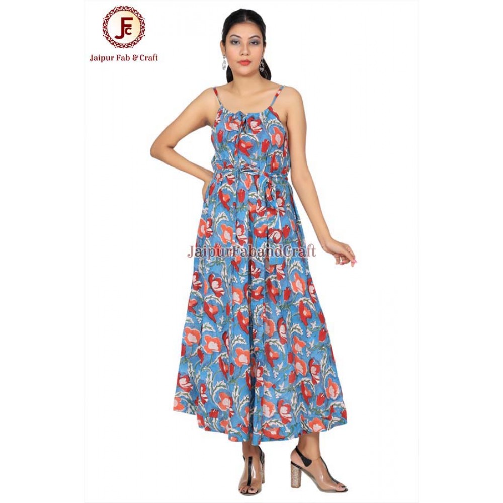Women Halter Neck Front tie Flayered Dress