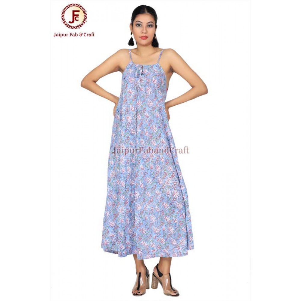 Women Halter Neck Front tie Flayered Dress
