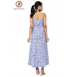 Women Halter Neck Front tie Flayered Dress