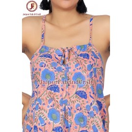 Women Halter Neck Front tie Flayered Dress