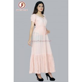 Women Hand block print Maxi dress