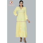 Women stripes loop and string maxy dress