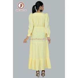 Women stripes loop and string maxy dress