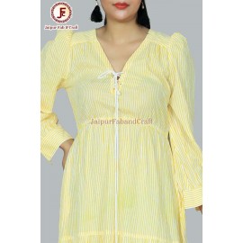 Women stripes loop and string maxy dress