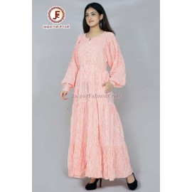 Women stripes Bishop sleeves maxi dress