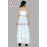 Women petite White A-Line Self-Striped Tired Dress