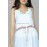 Women petite White A-Line Self-Striped Tired Dress