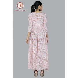 Women umbrella Hand block Maxi dress