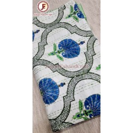 Cotton kantha bed cover