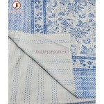 Cotton kantha bed cover