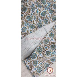 Cotton kantha bed cover