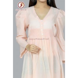 Women petite Gathered flayer Dress