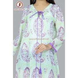 Women Straight Slit Draw string dress