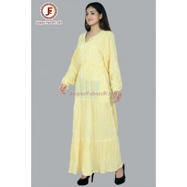 Women stripes Bishop sleeves maxi dress