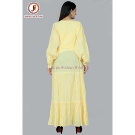 Women stripes Bishop sleeves maxi dress