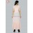 Women Baby pink solid Draw string maxi dress