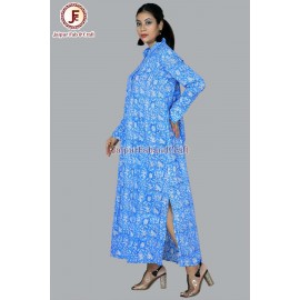 Women Collared Side Slit Dress