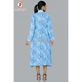 Plunge neck flayer dress.