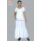 Women white solid Draw string maxi dress