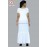 Women white solid Draw string maxi dress